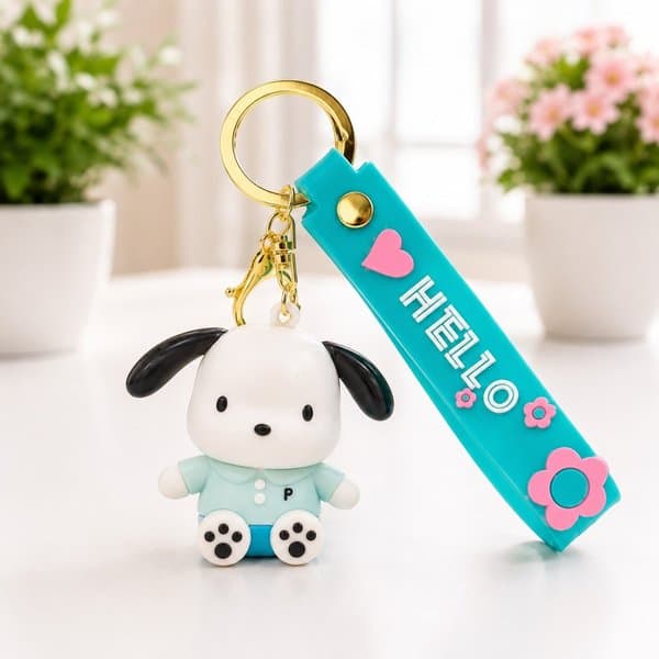 Puppy Dog Silicone Keychain