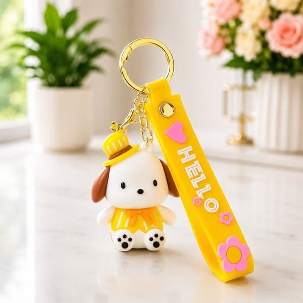 Puppy Dog Silicone Keychain - View 2