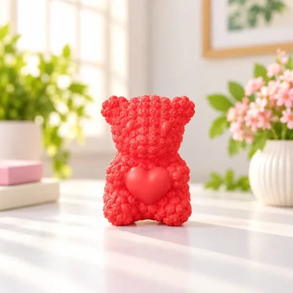 Valentine Teddy Bear Mini Lamp